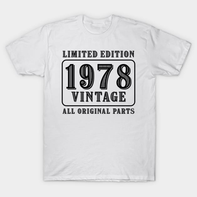 All original parts vintage 1978 limited edition birthday T-Shirt by colorsplash